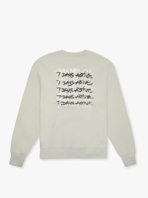 7 DAYS Organic Graphic Crewneck Sweatshirts 820 Northern Droplet