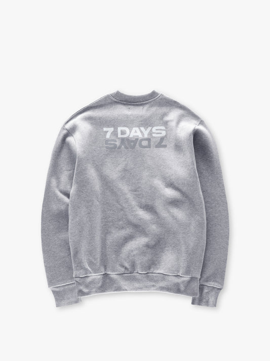 7 Days Active Organic Logo Crewneck Sweatshirts 022 Heather Grey