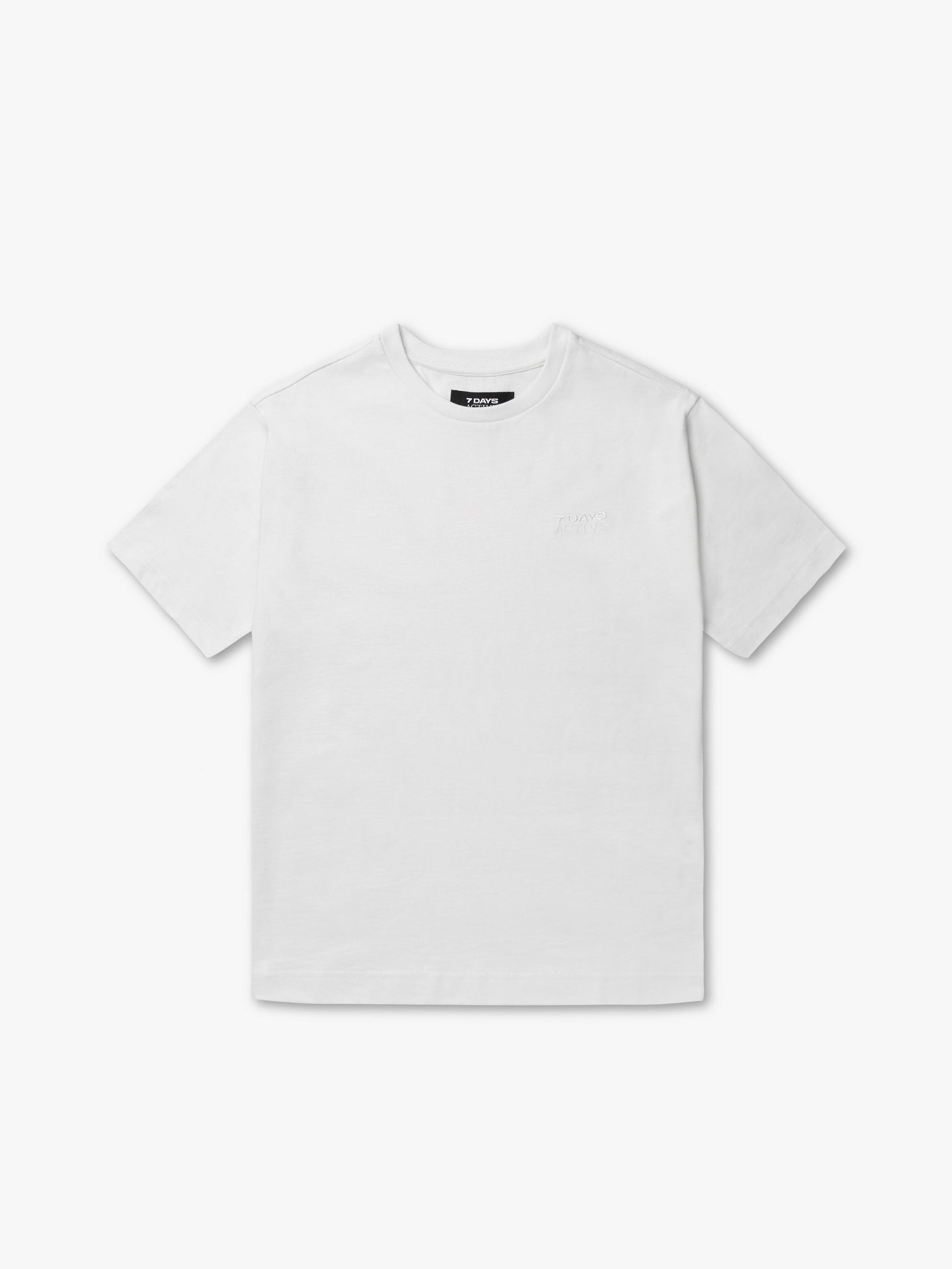 7 DAYS Organic Logo Fitted Tee T-shirt S/S 050 White Alyssum