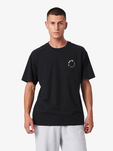 7 DAYS Organic Logo Tee T-shirt S/S 001 Black