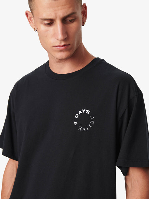 7 DAYS Organic Logo Tee T-shirt S/S 001 Black