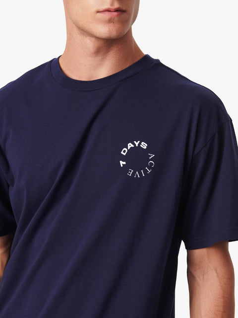 7 DAYS Organic Logo Tee T-shirt S/S 358 Navy