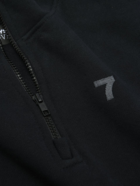 7 DAYS Organic Panelled Sweatshirt Sweatshirts 001 Black