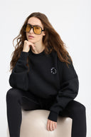 7 Days Active Organic Regular Crewneck Sweatshirts 001 Black