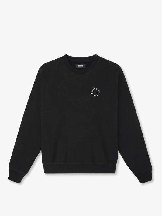 7 DAYS Organic Regular Crewneck Sweatshirts 001 Black