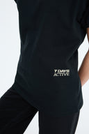 7 Days Active Organic Regular Field Tee T-shirt S/S 001 Black