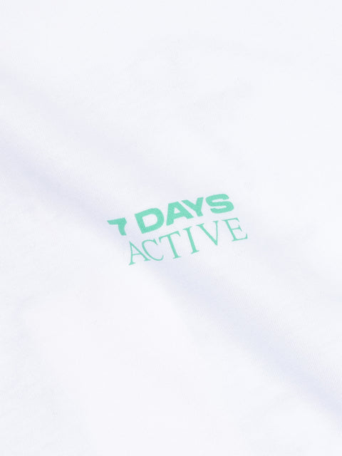 7 DAYS Organic Regular Fit Graphic Tee T-shirt S/S 049 Brilliant white