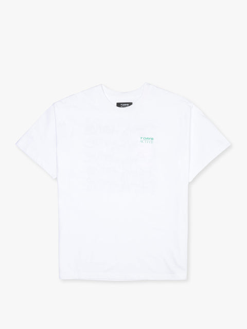 7 DAYS Organic Regular Fit Graphic Tee T-shirt S/S 049 Brilliant white