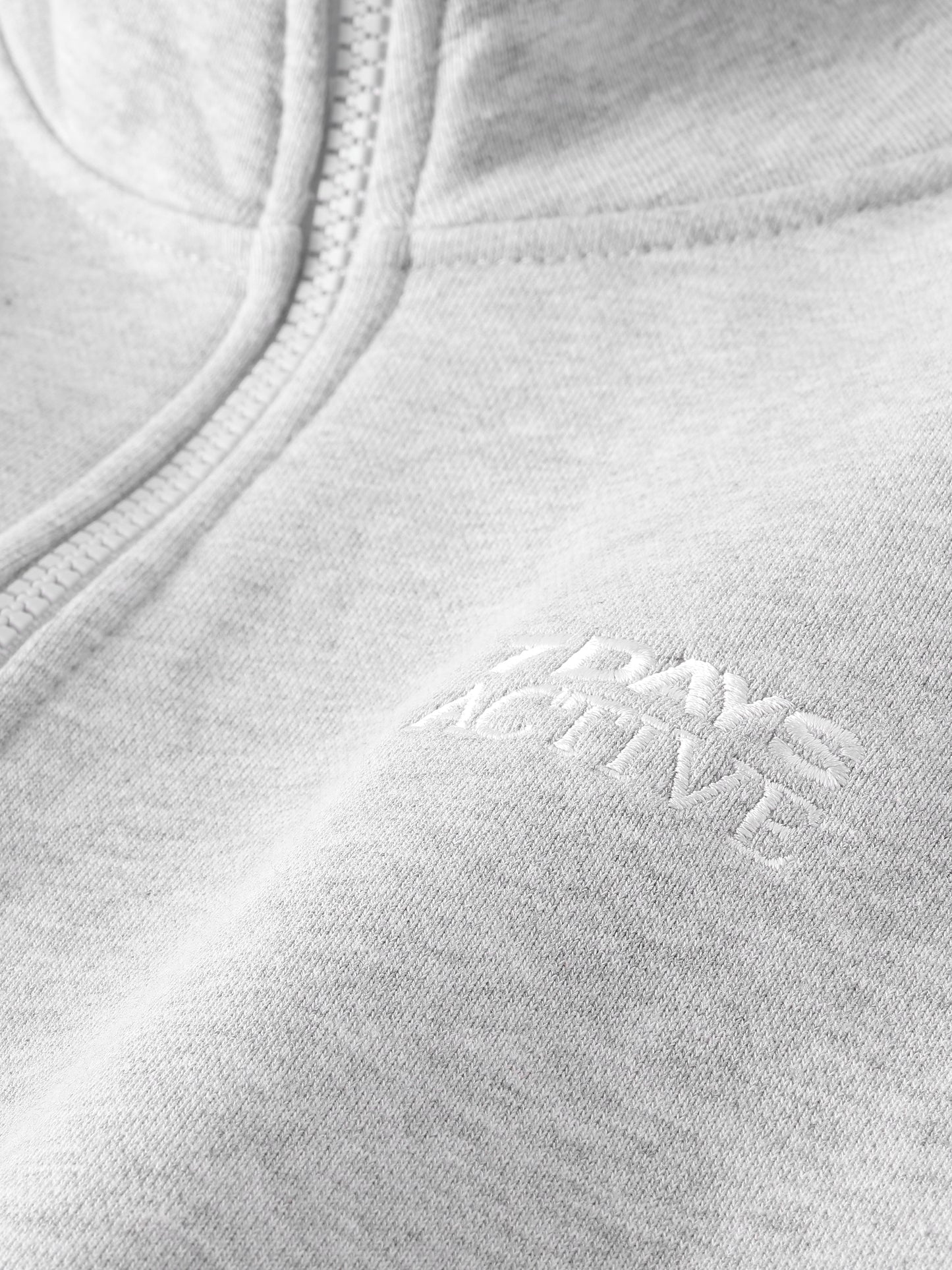 7 Days Active Organic Regular Half Zip Sweatshirts 022 Heather Grey