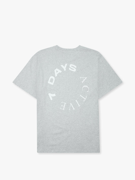 7 DAYS Organic Regular Logo Tee T-shirt S/S 022 Heather Grey