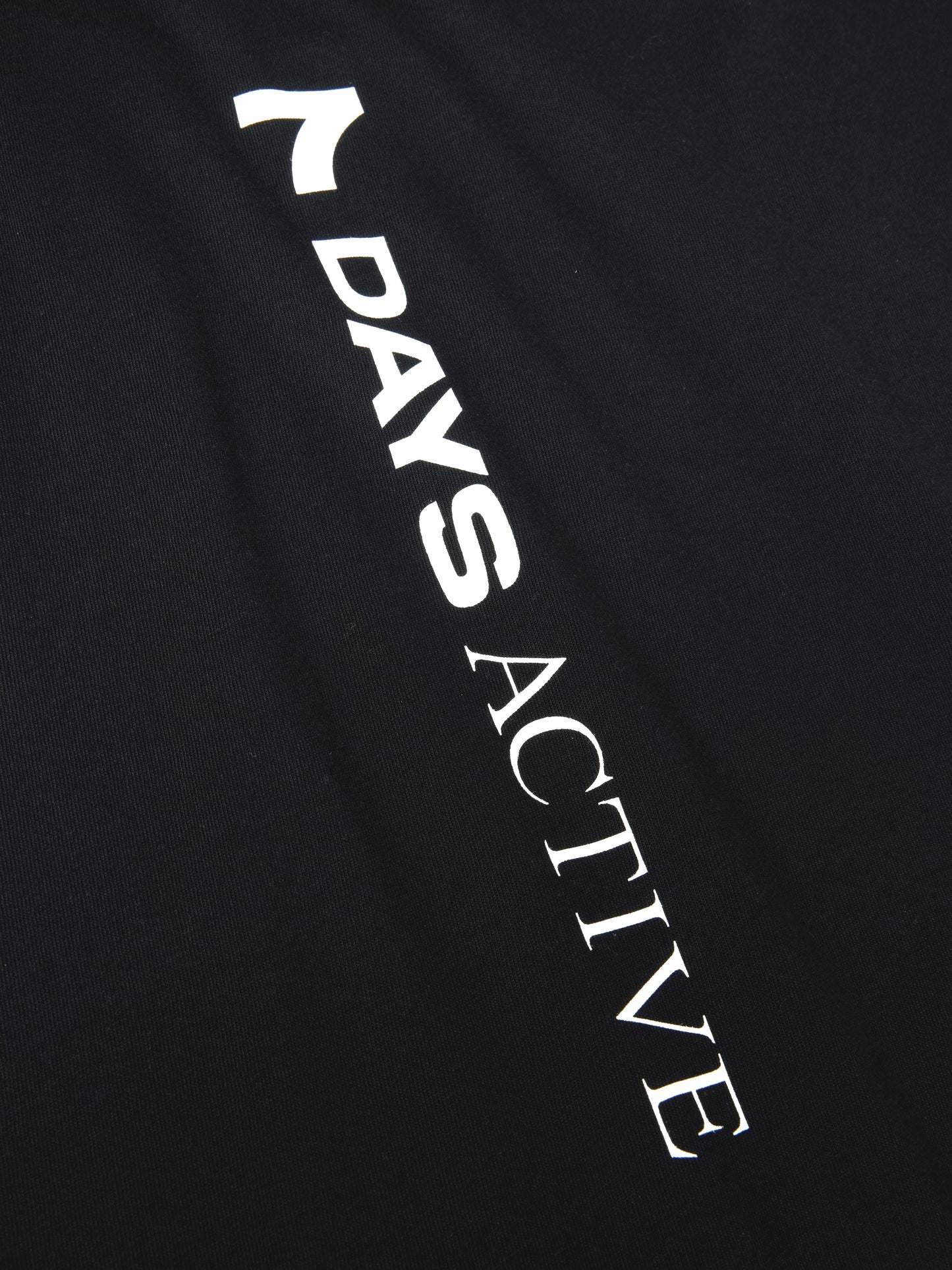 7 Days Active Organic Regular Logo Tee T-shirt S/S 001 Black