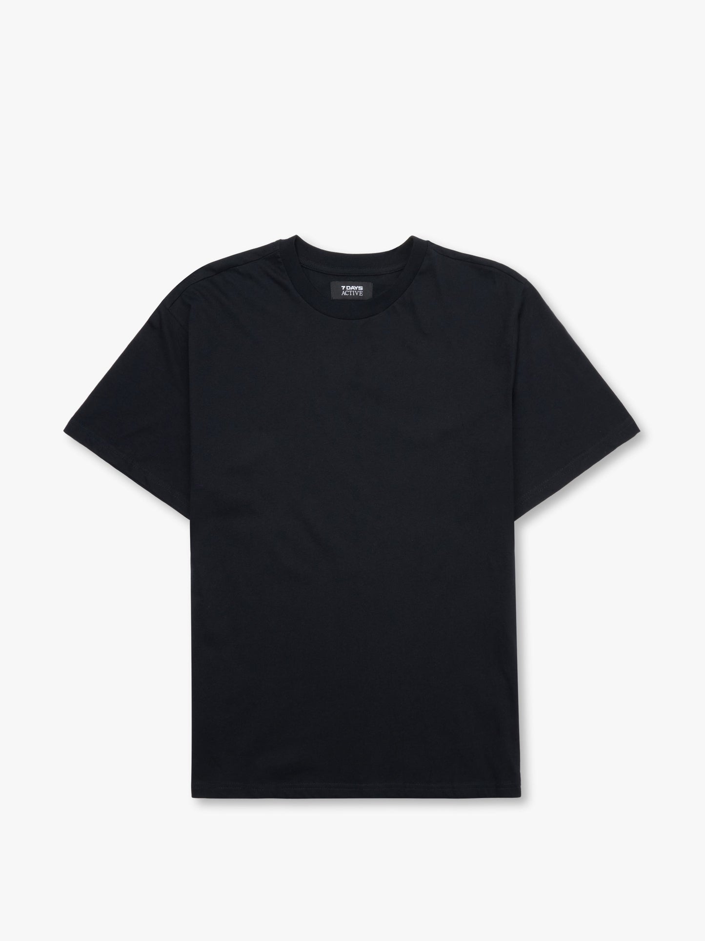 7 Days Active Organic Regular Logo Tee T-shirt S/S 001 Black