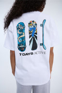 7 Days Active Organic Regular Skate Tee T-shirt S/S 049 Brilliant white