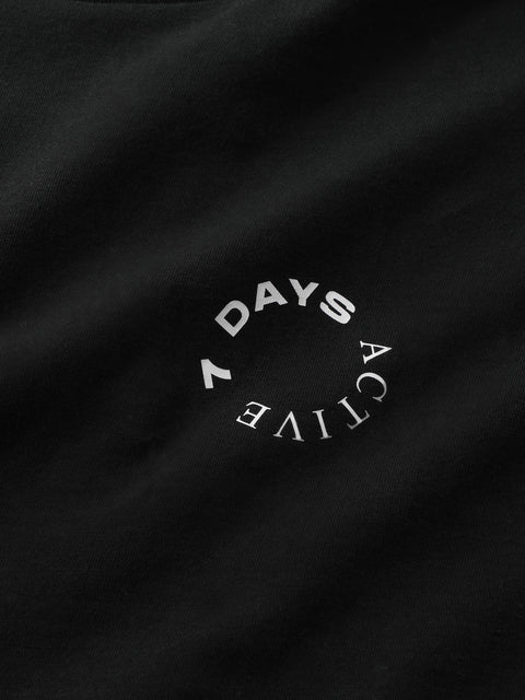 7 DAYS Organic Regular Tee T-shirt S/S 001 Black