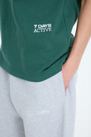 7 Days Active Organic Regular Tee T-shirt S/S 899 Trekking Green