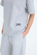 7 Days Active Organic Regular Tee T-shirt S/S 022 Heather Grey