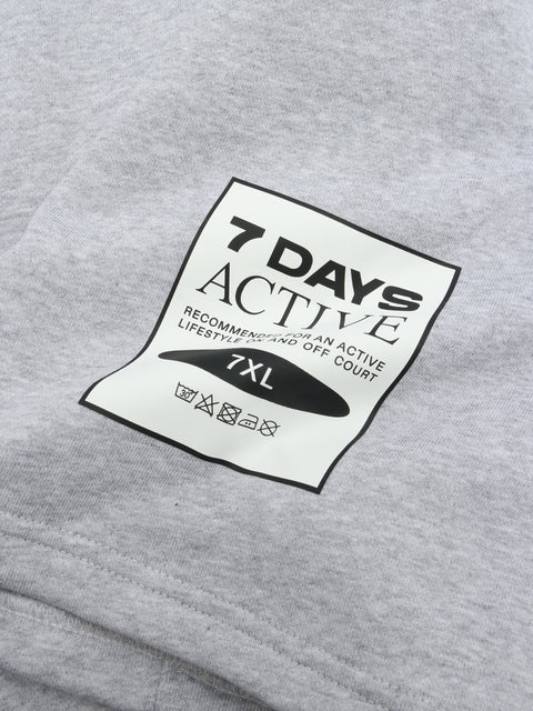 7 DAYS Organic Short Sleeve Hoodie Hoodie 022 Heather Grey