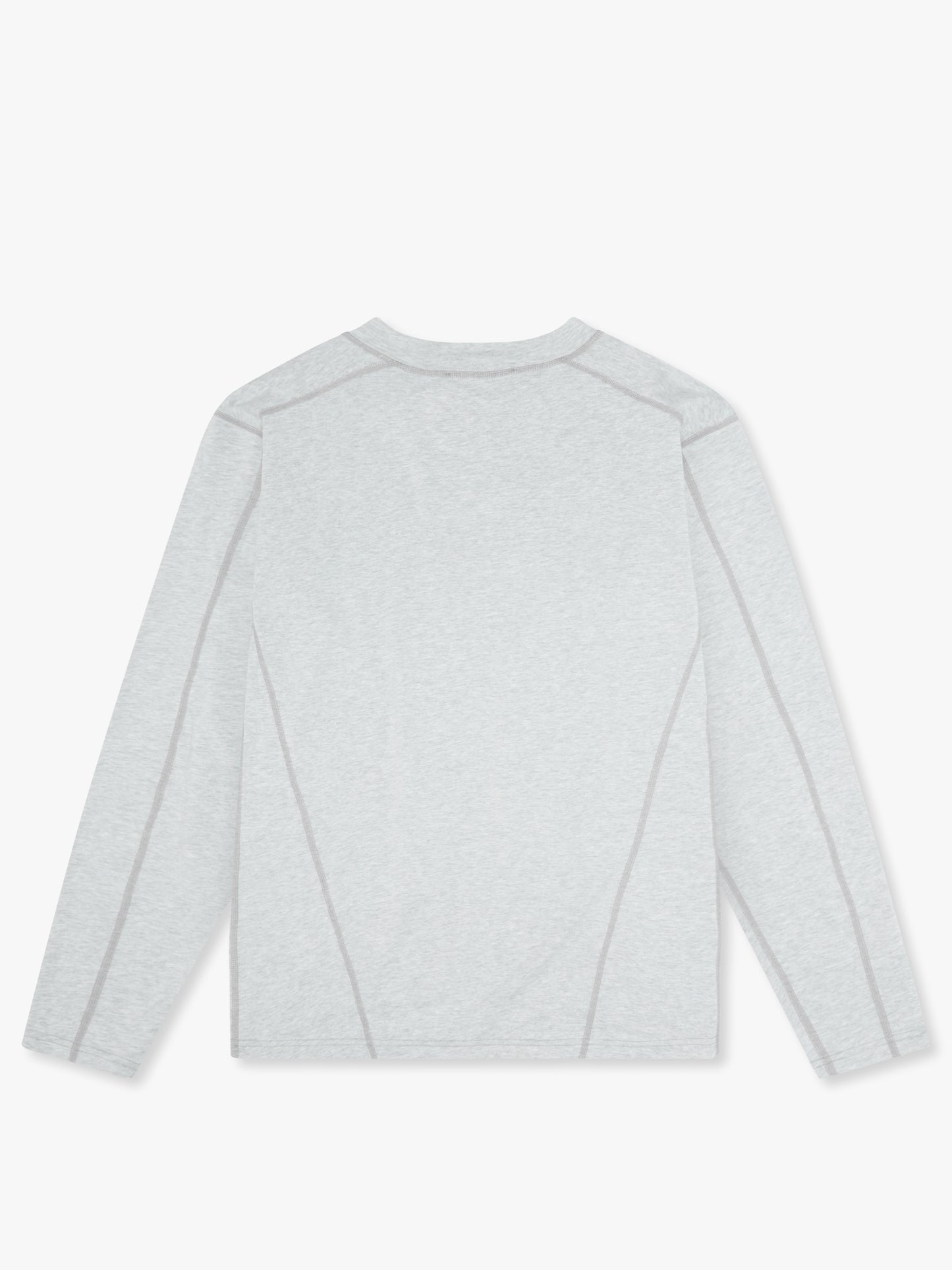 7 DAYS Panelled Long Sleeve Tee T-shirt L/S 022 Heather Grey