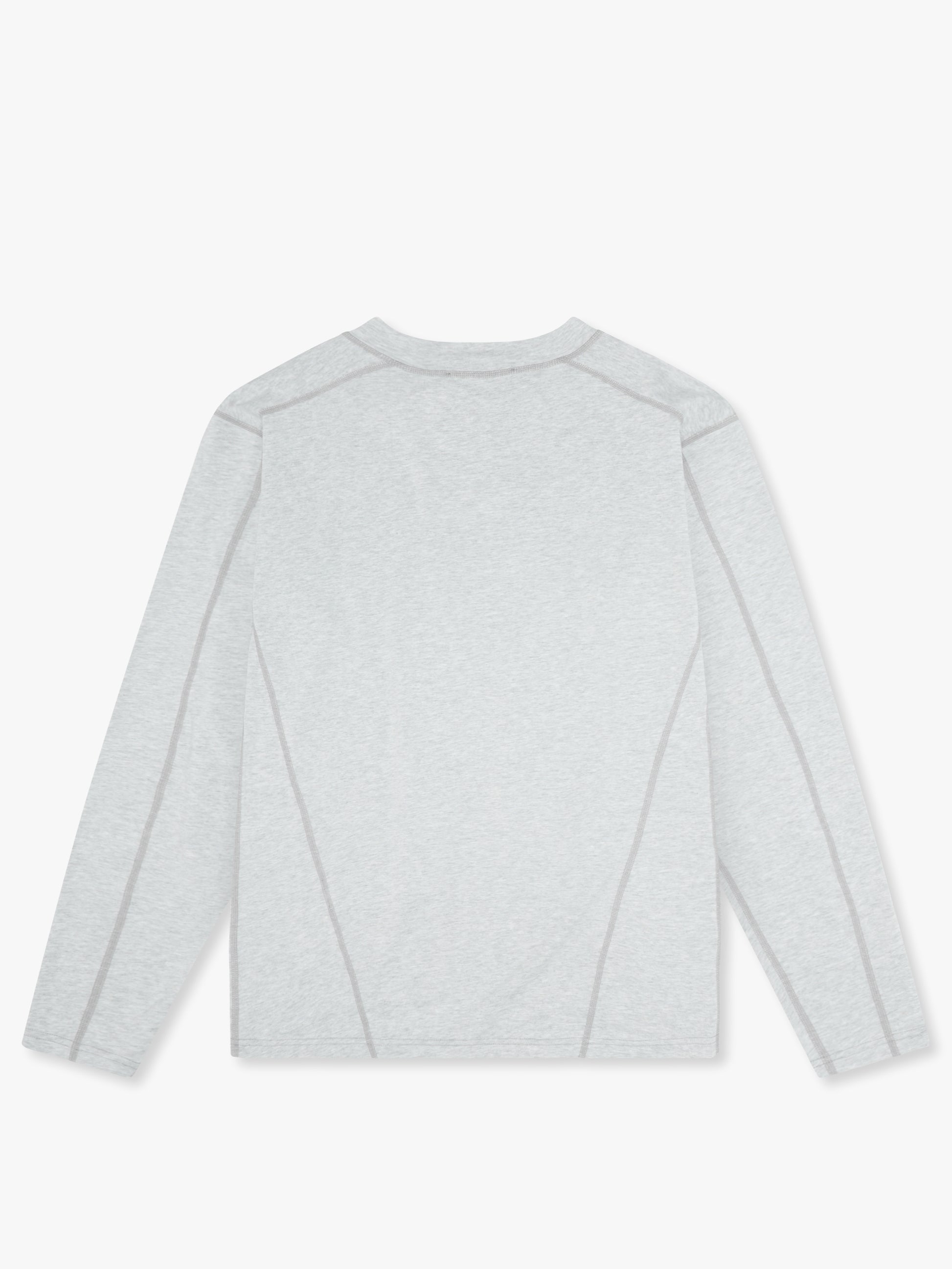 7 DAYS Panelled Long Sleeve Tee T-shirt L/S 022 Heather Grey