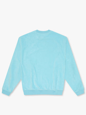 7 DAYS Recycled Velvet Crewneck Sweatshirts 821 Baltic Sea