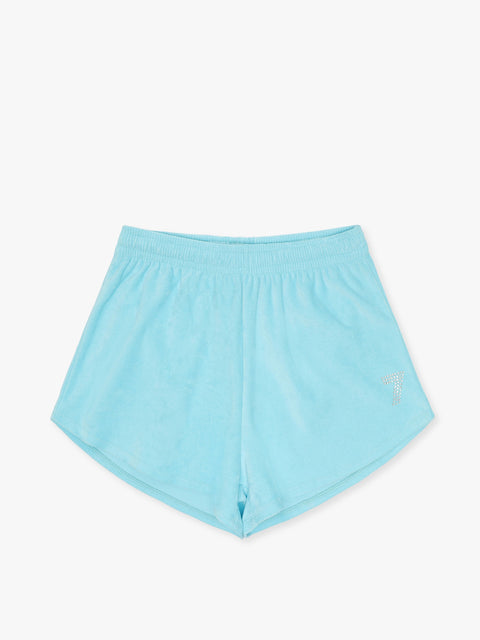 7 DAYS Recycled Velvet Shorts Shorts 821 Baltic Sea