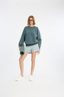 7 Days Active Regular Crewneck Sweatshirts 065 Dusty Green