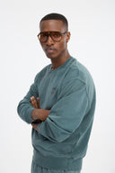 7 Days Active Regular Crewneck Sweatshirts 065 Dusty Green