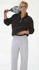 7 Days Active Regular Half Zip Fleece Outerwear 001 Black