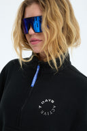 7 Days Active Regular Half Zip Fleece Outerwear 001 Black