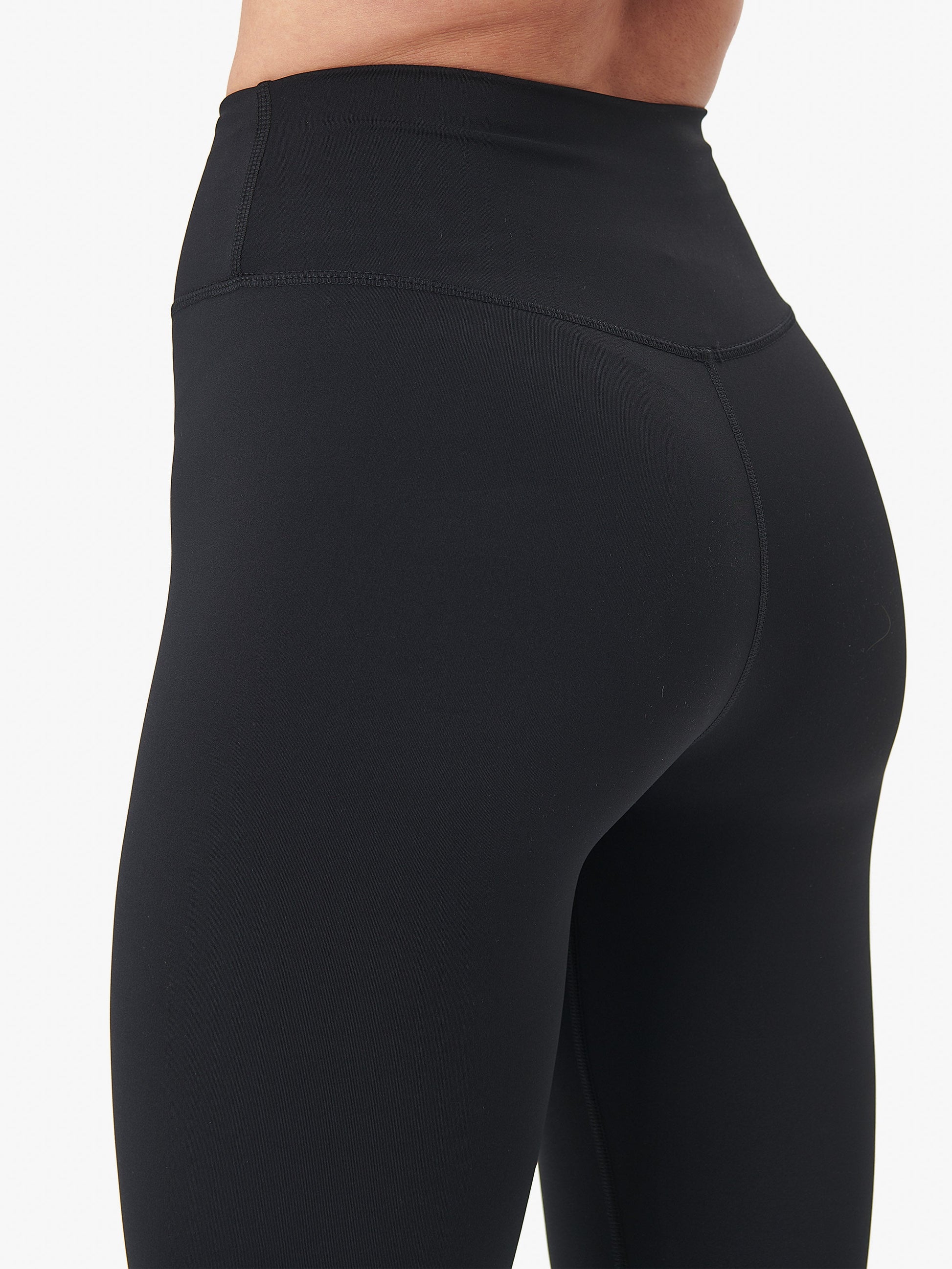 Second Skin Black Essential High Waisted Leggings in SKN Signature