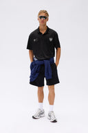 7 Days Active Soccer Polo Shirt Lifestyle Tops 001 Black