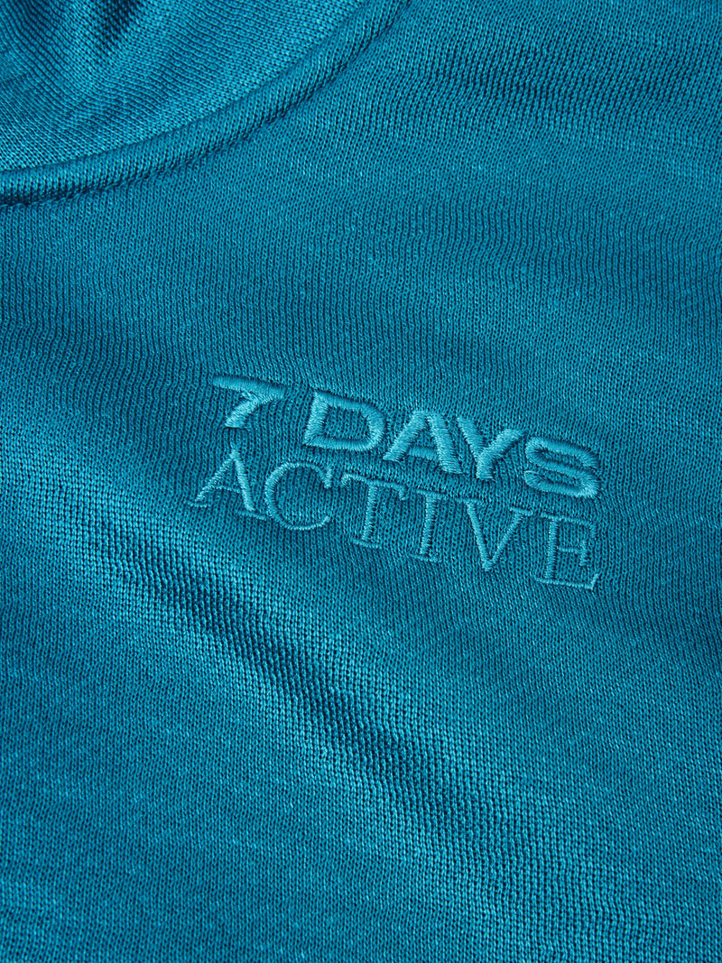 7 DAYS Tech Half Zip Sweatshirt Sweatshirts 283 Crystal Teal