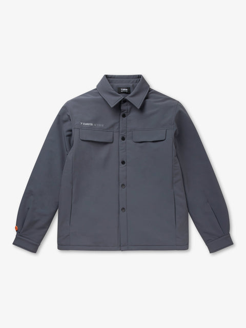 7 DAYS Tech Padded Overshirt Shirts 014 Ebony Grey