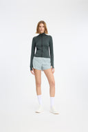 7 Days Active Womens Full Zip Running Top Training Tops 060 Petrol