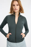 7 Days Active Womens Full Zip Running Top Training Tops 060 Petrol