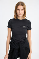 7 Days Active Womens Short Sleeve Training Tee T-shirt S/S 001 Black