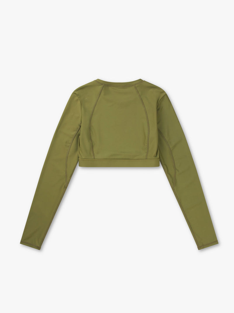 7 DAYS Cropped Longs Sleeve Top L/S T-shirt 247 Capulet Olive