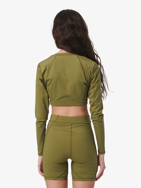 7 DAYS Cropped Longs Sleeve Top T-shirt L/S 247 Capulet Olive