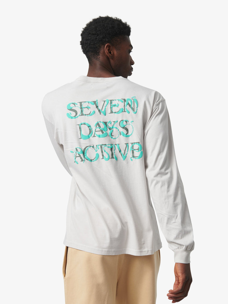 7 DAYS Graphic Long Sleeve Tee L/S T-shirt 335 Vapor Blue