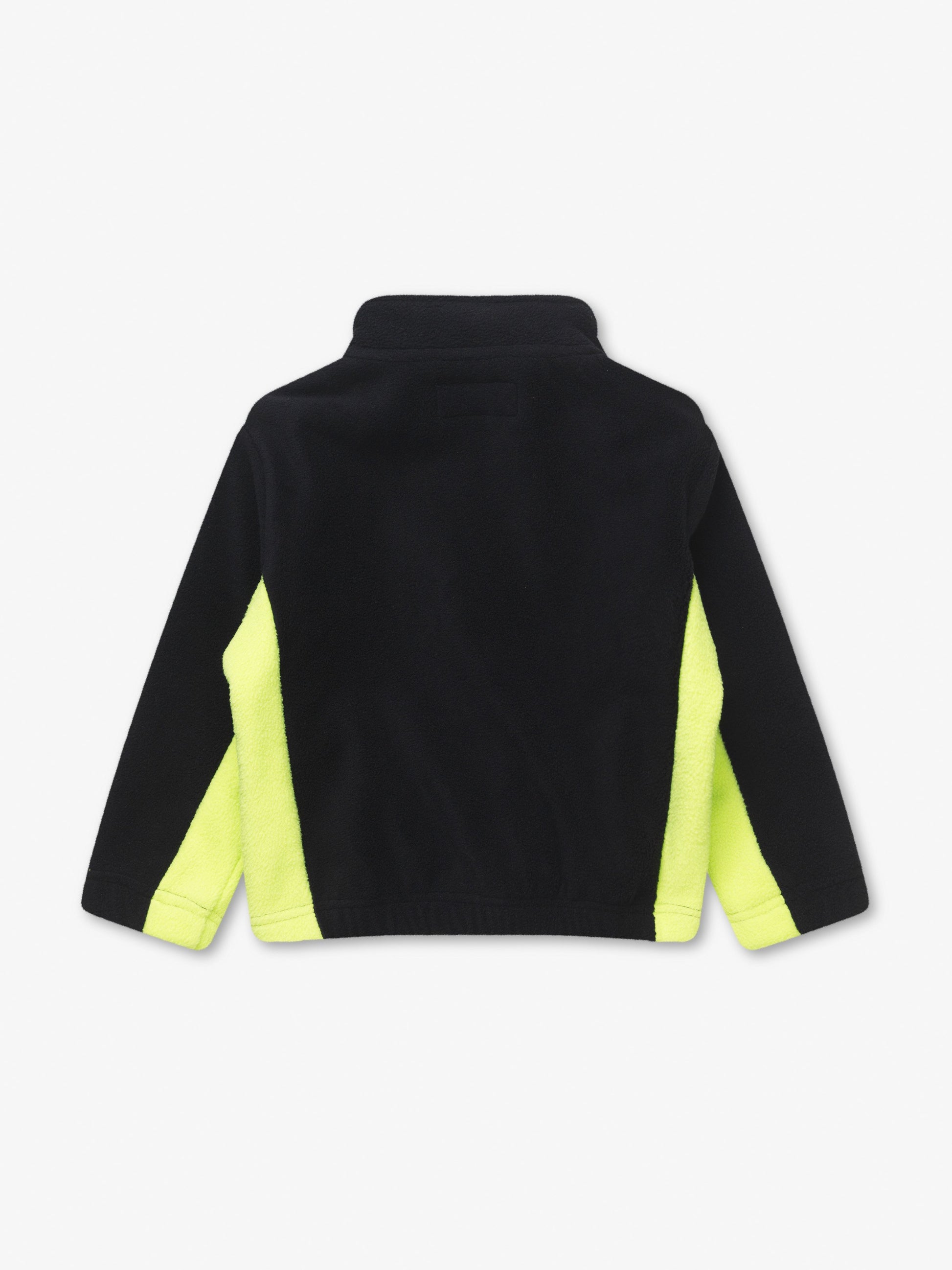 7 DAYS Kids Fleece Half Zip Pullover Jackets 008 Black/Lime