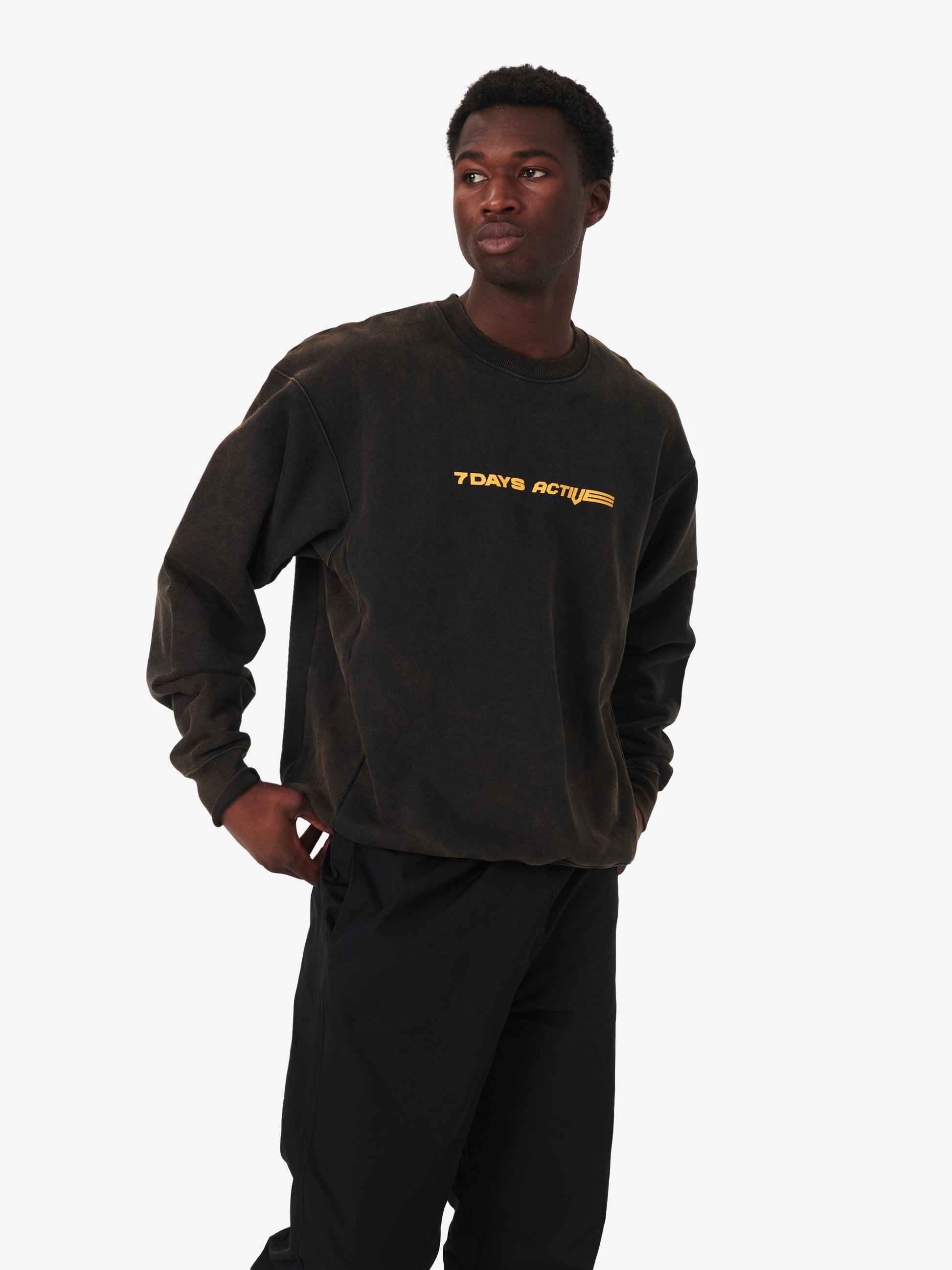 7 DAYS Mauri Crew Neck Sweatshirts 001 Black