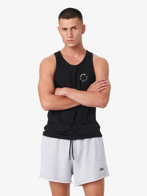 7 DAYS Men's Singlet Tanktops 001 Black