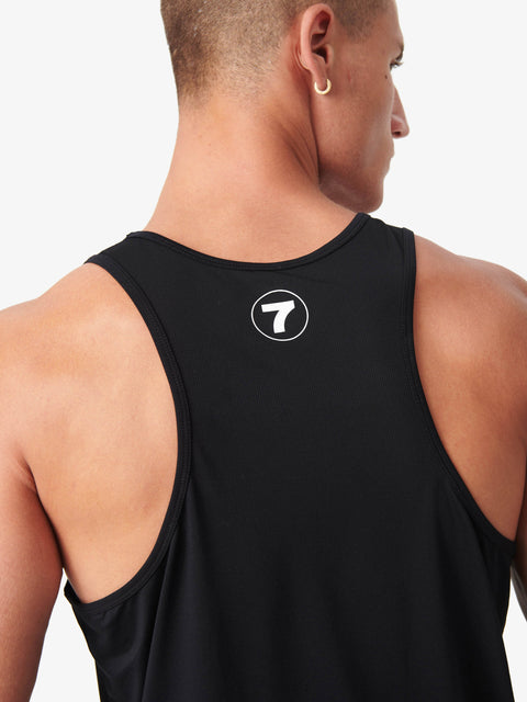 7 DAYS Men's Singlet Tanktops 001 Black