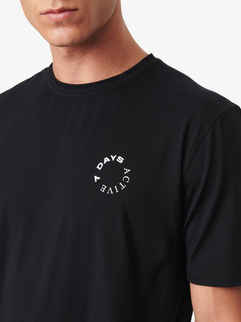 7 DAYS Men's Training Tee T-shirt S/S 001 Black