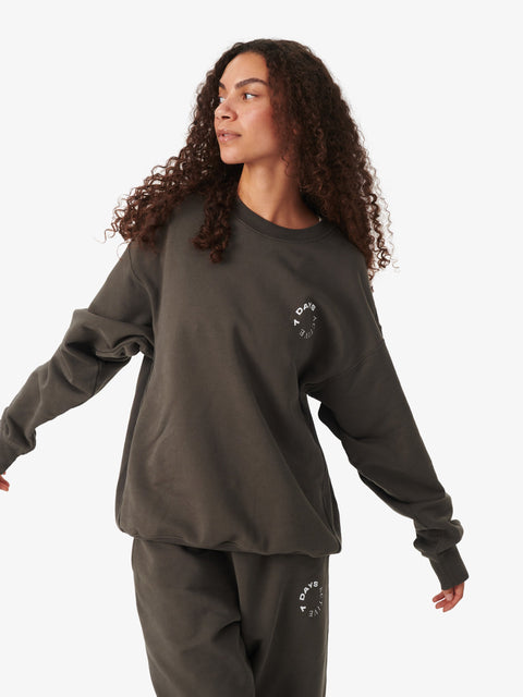 7 DAYS Monday Crewneck Sweatshirts 036 Beluga Grey