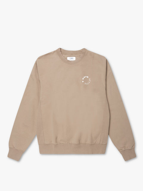 7 DAYS Monday Crewneck Sweatshirts 513 Dune