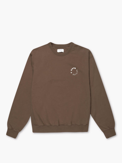 7 DAYS Monday Crewneck Sweatshirts 071 Major Brown